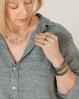 Scattered Diamond Statement Necklace - 22k/18k Gold, Oxidized Silver + VS Diamonds - KMJ Kate Maller Jewelry Jewelry - Necklaces