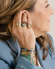 Radiance Fused Stackers - 18k Gold + Oxidized Argentium Silver - KMJ Kate Maller Jewelry Jewelry - Bridal