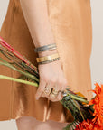 Classic Aspen Cuff - 18k gold, Oxidized Silver + Reclaimed Diamonds