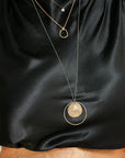 Large Sun Centric Necklace - 22k/18k/14k Gold + Oxidized Silver - KMJ Kate Maller Jewelry Jewelry - Necklaces