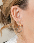 Dusted Carabiner Earrings - 22ky, 18ky + Oxidized Silver - KMJ Kate Maller Jewelry Jewelry - Earrings