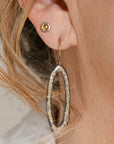 Elliptic Earrings - Medium - 22ky Gold, 18ky Gold + Oxidized Silver