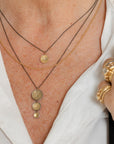 Blossom Drop Necklace - 22k/14k Gold + Oxidized Silver - KMJ Kate Maller Jewelry Jewelry - Necklaces