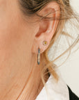 Contemporary Hoops, Small - 22k/18k Gold, Oxidized Silver