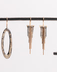 Elliptic Earrings - Medium - 22ky Gold, 18ky Gold + Oxidized Silver