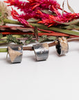 Night Sky Cigar Band - 22k/18k Gold, Oxidized Silver + VS White Diamonds