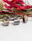 KMJ Staple Tall Cigar Band - 22k Gold, Oxidized Silver - KMJ Kate Maller Jewelry Jewelry - Rings