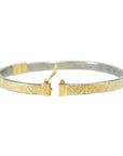 KMJ Essential Hinged Bangle (Dusted with Diamonds) - 22ky, 18ky, Oxidized Silver + VS Diamonds