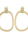 18k Carabiner Earrings - 18ky + Diamonds - KMJ Kate Maller Jewelry Jewelry - Earrings