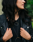 Turning Aspen Necklace - 18k gold, Oxidized Silver + Reclaimed Diamonds - KMJ Kate Maller Jewelry Jewelry - Necklaces