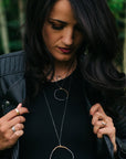 Turning Aspen Necklace - 18k gold, Oxidized Silver + Reclaimed Diamonds - KMJ Kate Maller Jewelry Jewelry - Necklaces