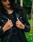 Turning Aspen Necklace - 18k gold, Oxidized Silver + Reclaimed Diamonds - KMJ Kate Maller Jewelry Jewelry - Necklaces