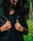 Turning Aspen Necklace - 18k gold, Oxidized Silver + Reclaimed Diamonds - KMJ Kate Maller Jewelry Jewelry - Necklaces