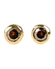 Single Diamond Stud Earrings - 18ky Gold + Colored Diamonds - KMJ Kate Maller Jewelry Jewelry - Earrings