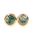 Diamond Stud Earrings - 18ky Gold + Colored Diamonds
