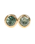 Single Diamond Stud Earrings - 18ky Gold + Colored Diamonds - KMJ Kate Maller Jewelry Jewelry - Earrings