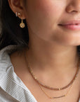 Stardust' Disc Hook Earrings - 18k Yellow Gold - KMJ Anne Sportun Jewelry - Earrings