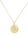 Golden Disc Necklace - 18k gold + Reclaimed Diamonds - KMJ Kate Maller Jewelry Jewelry - Necklaces