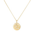 Golden Disc Necklace - 18k gold + Reclaimed Diamonds - KMJ Kate Maller Jewelry Jewelry - Necklaces