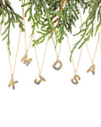 Alphabet Necklace 2.0 on 14ky Gold Chain - 22ky, 18ky, Oxidized Silver + VS Diamond