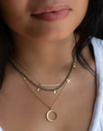 Simple Bar Necklace - 18k Yellow Gold - KMJ Anne Sportun Jewelry - Necklace