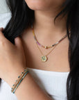 Single Wrap Gemstone Bracelet - 14k Yellow Gold + Turquoise - KMJ Anne Sportun Jewelry - Bracelets