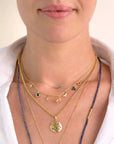 Luna Seafoam Star Coin Rolo Necklace - 18k Yellow Gold / 18 Inches - KMJ Anne Sportun Jewelry - Necklace