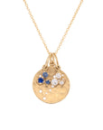 Tiny Diamond Trio Festival Charm - 18k Yellow Gold - KMJ Anne Sportun Jewelry - Necklace