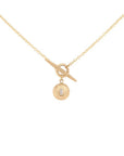 Diamond Window 'Boulder' Disc Toggle Necklace - 18k Yellow Gold - KMJ Anne Sportun Jewelry - Necklace