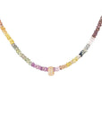 Natural Gemstone Diamond 'Boulder Bead' Necklace - Multi-Sapphire / 18k Yellow Gold - KMJ Anne Sportun Jewelry - Necklace