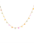 "Limited Edition" Rainbow Sapphire Briolette Tied Necklace - 18k Yellow Gold