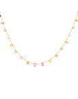 "Limited Edition" Rainbow Sapphire Briolette Tied Necklace - 18k Yellow Gold - KMJ Anne Sportun Jewelry - Necklace