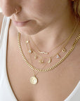 Cascade Diamond Bar Necklace - 18k Yellow Gold / 16"