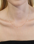 Floating Trillion Necklace - 18k Gold + Diamonds - KMJ Meredith Young Jewelry Jewelry - Necklaces