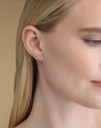 Pure Energy Post Earrings - 18k Gold + Diamonds