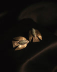 Paloma Earrings - Oxidized Brass, Sterling Silver + African Turquoise - KMJ Claire Sommers Buck Jewelry - Earrings