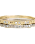 Aspen Wedding Stackers with Diamonds - 18ky Gold, 14kpw Gold + VS Diamonds - KMJ Kate Maller Jewelry Jewelry - Bridal