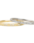 Aspen Wedding Stackers with Diamonds - 18ky Gold, 14kpw Gold + VS Diamonds - KMJ Kate Maller Jewelry Jewelry - Bridal