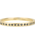 Eternity Diamond Band - 18k Gold, 14kpw Gold + VS Diamonds + Black Diamonds
