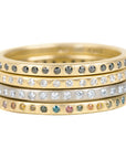 Eternity Diamond Band - 18k Gold, 14kpw Gold + VS Diamonds + Black Diamonds - KMJ Kate Maller Jewelry Jewelry - Bridal