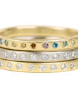 Everyday Diamond Band - 18ky Gold, 14kpw Gold + VS Diamonds - KMJ Kate Maller Jewelry Jewelry - Bridal