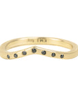 Tiara Shadow Band - 18ky Gold, 14kpw Gold + VS Diamonds, Black Diamonds