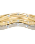 Crown Shadow Band -18ky Gold, 14kpw + VS Diamonds - KMJ Kate Maller Jewelry Jewelry - Bridal