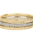 Aspen Wedding Stackers - 18ky Gold, 14kpw Gold