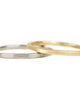 Faceted Stacker - 18ky Gold, 14kpw Gold - KMJ Kate Maller Jewelry Jewelry - Bridal