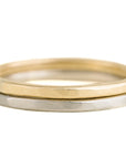 Faceted Stacker - 18ky Gold, 14kpw Gold