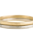 Faceted Stacker - 18ky Gold, 14kpw Gold - KMJ Kate Maller Jewelry Jewelry - Bridal