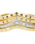 Tiara Shadow Band - 18ky Gold, 14kpw Gold + VS Diamonds, Black Diamonds