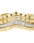 Tiara Shadow Band - 18ky Gold, 14kpw Gold + VS Diamonds, Black Diamonds - KMJ Kate Maller Jewelry Jewelry - Bridal