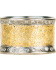 Radiance Band - 18k Gold, Oxidized Silver + Diamonds